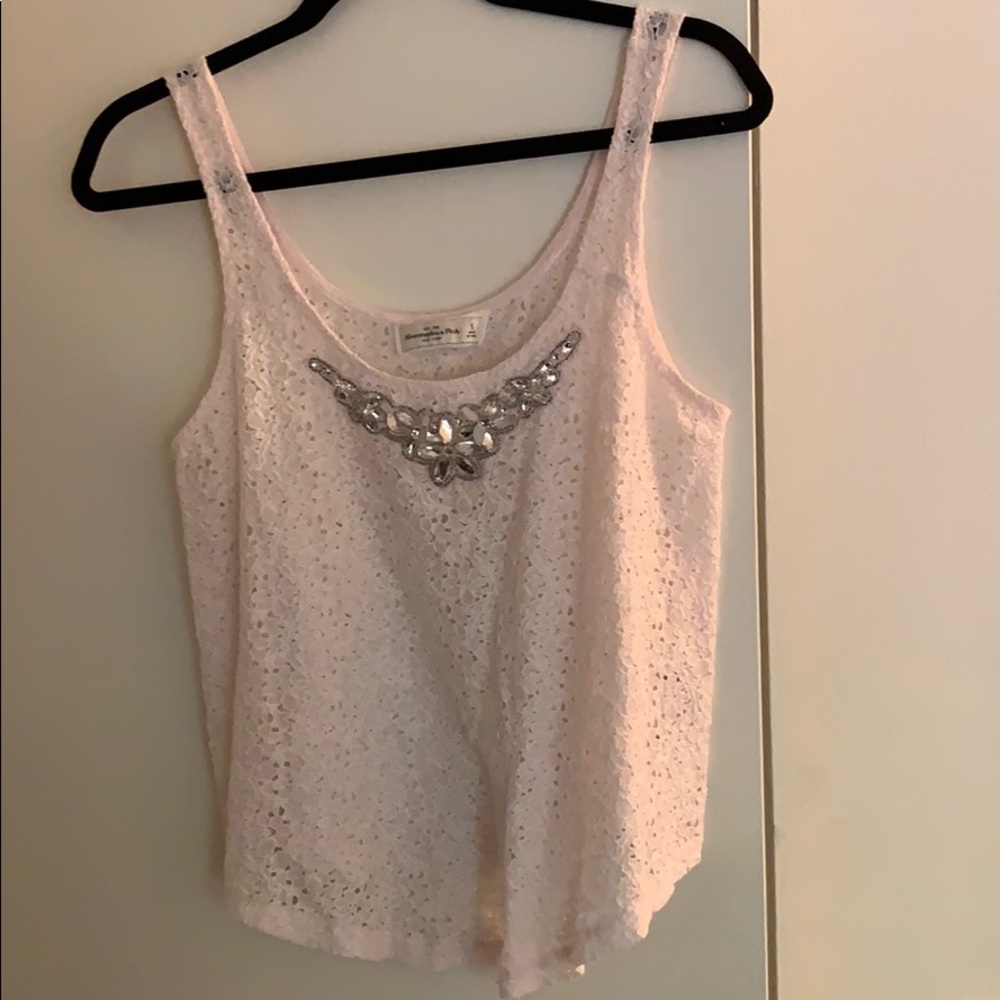 Abercrombie and Fitch Pink lace shirt